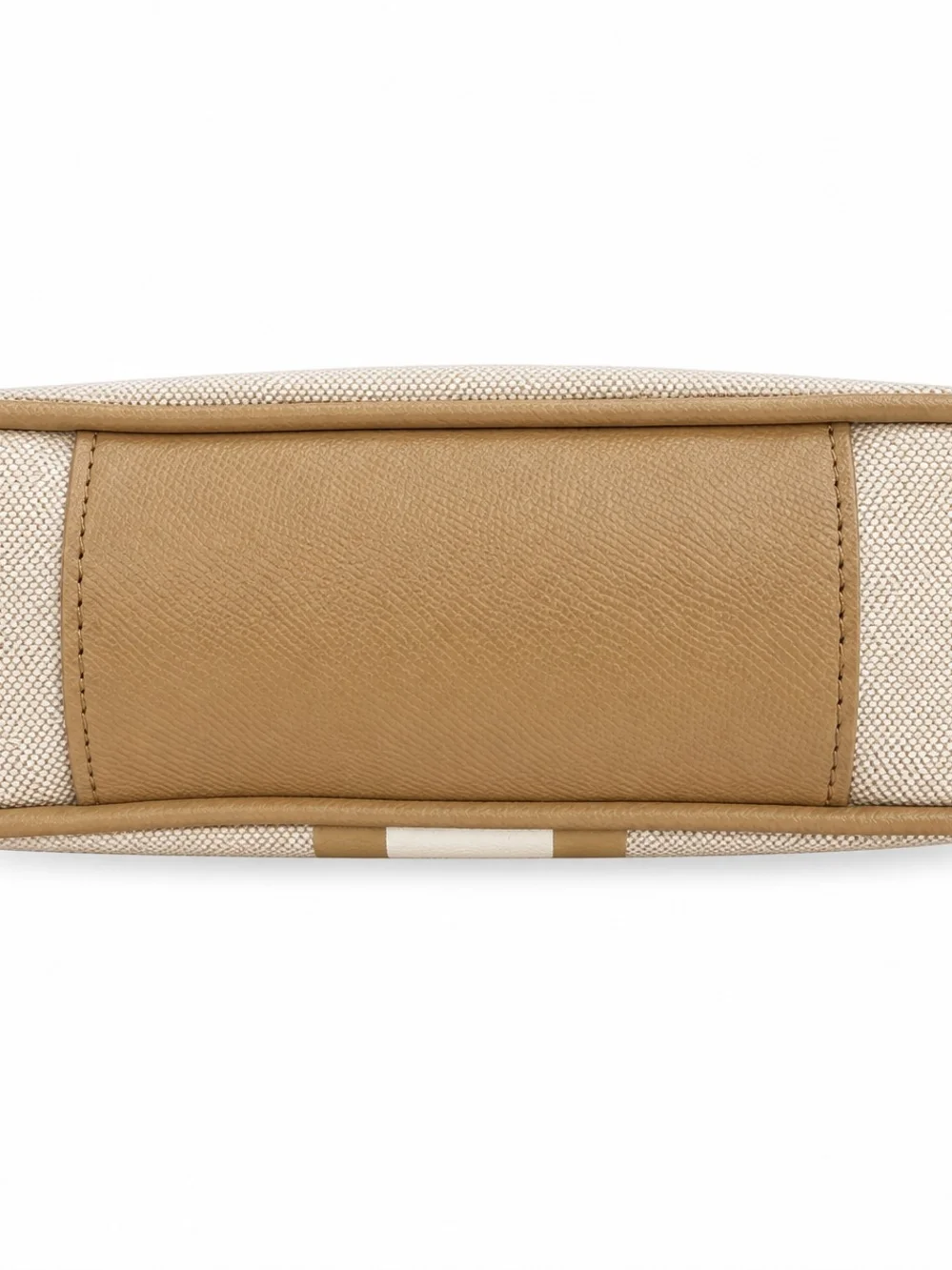 Bebe Canvas Stripe Shoulder Bag w/ Coin Purse Almond Beige Y2K‎ NWT